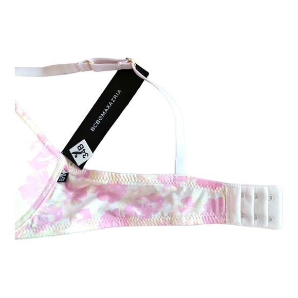 2/60🐣NWT BCBGMaxAzria Ultra Soft Push up Underwire Padded Bra Floral White Pink - Picture 7 of 16